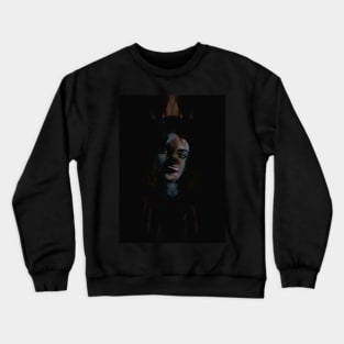 Special processing. Dark side. Monster. Very lovely girl. Like in dark tale. Aqua. Green eyes. Crewneck Sweatshirt